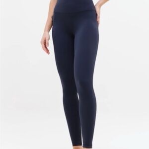 Athleta Elation Black Ribbed Leggings